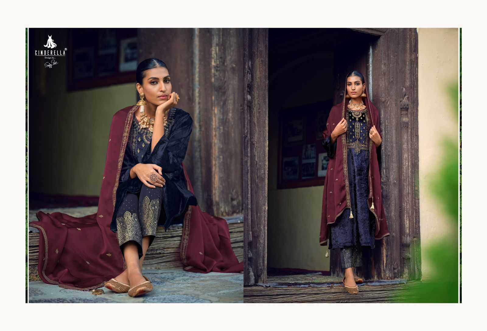 cinderella present calista designer winter wear pakistani unstitch suit catalog