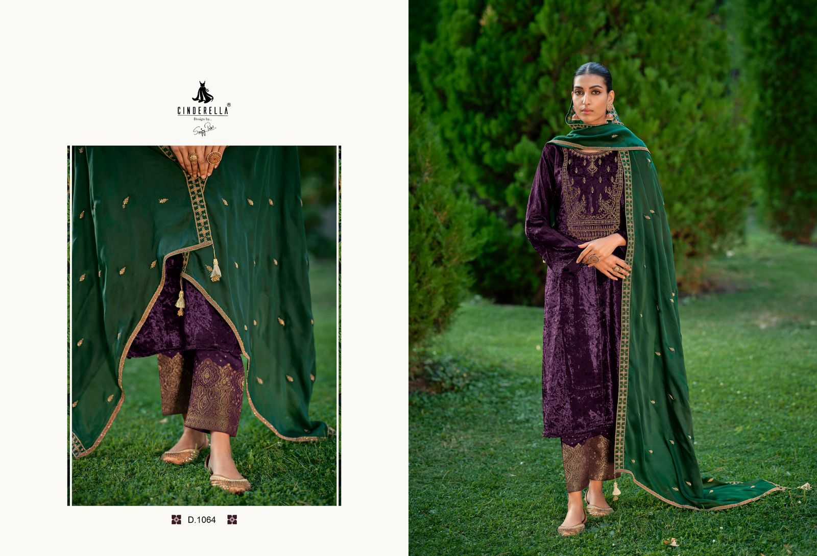 cinderella present calista designer winter wear pakistani unstitch suit catalog
