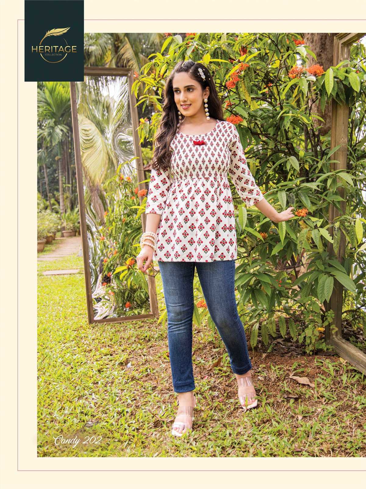 heritage creation candy vol 2 readymade designer girls tunic