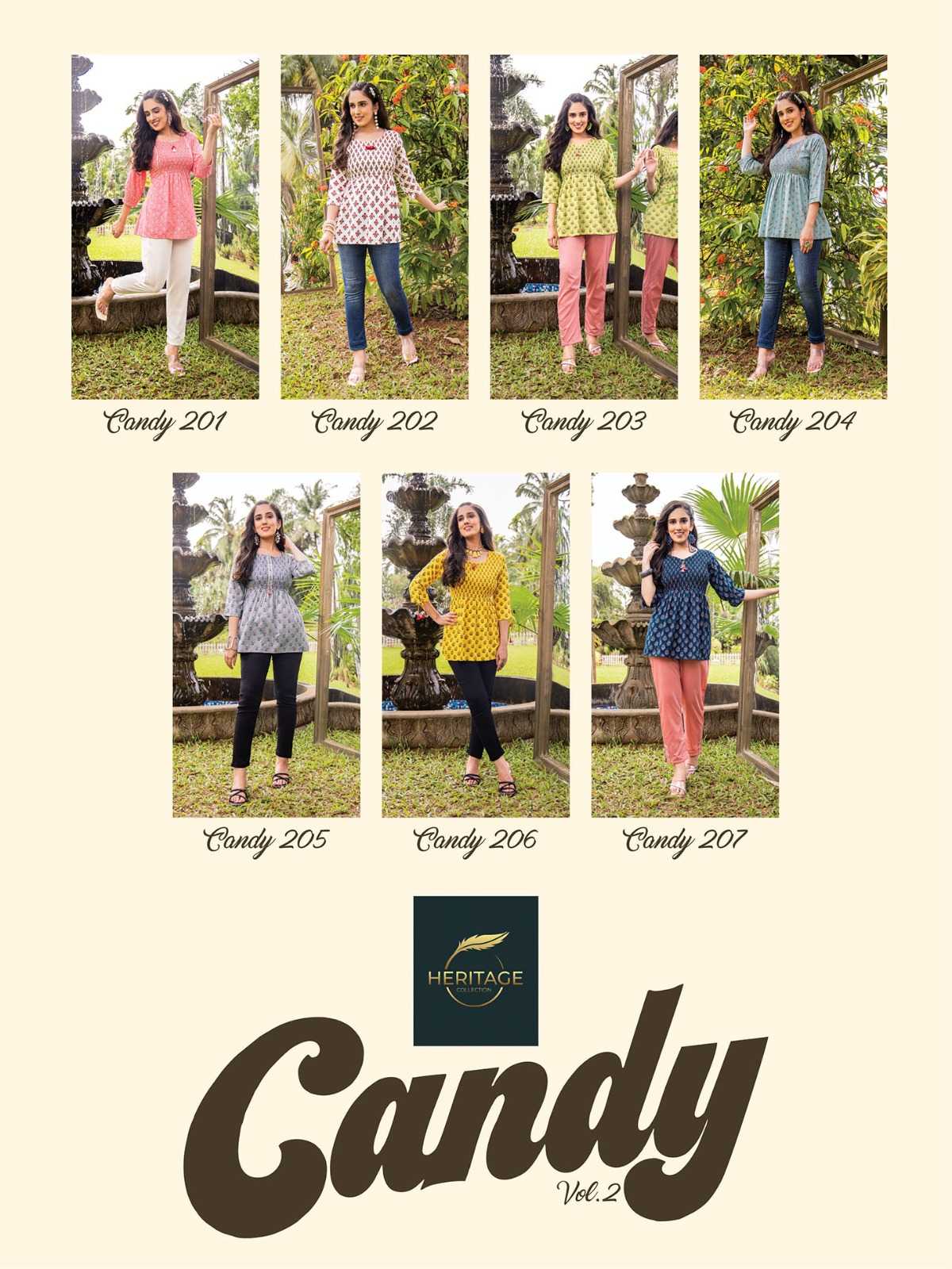 heritage creation candy vol 2 readymade designer girls tunic