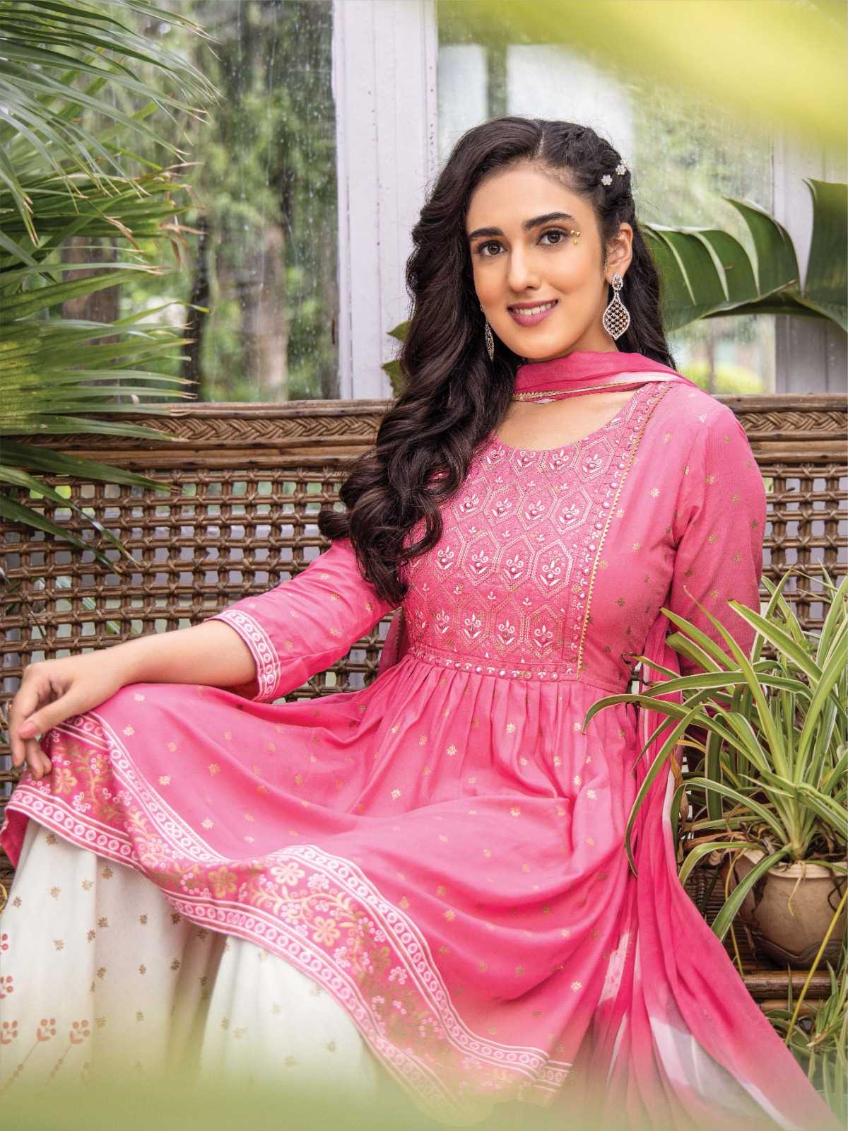 heritage creation noor diwali special designer kurti sharara dupatta readymade collection
