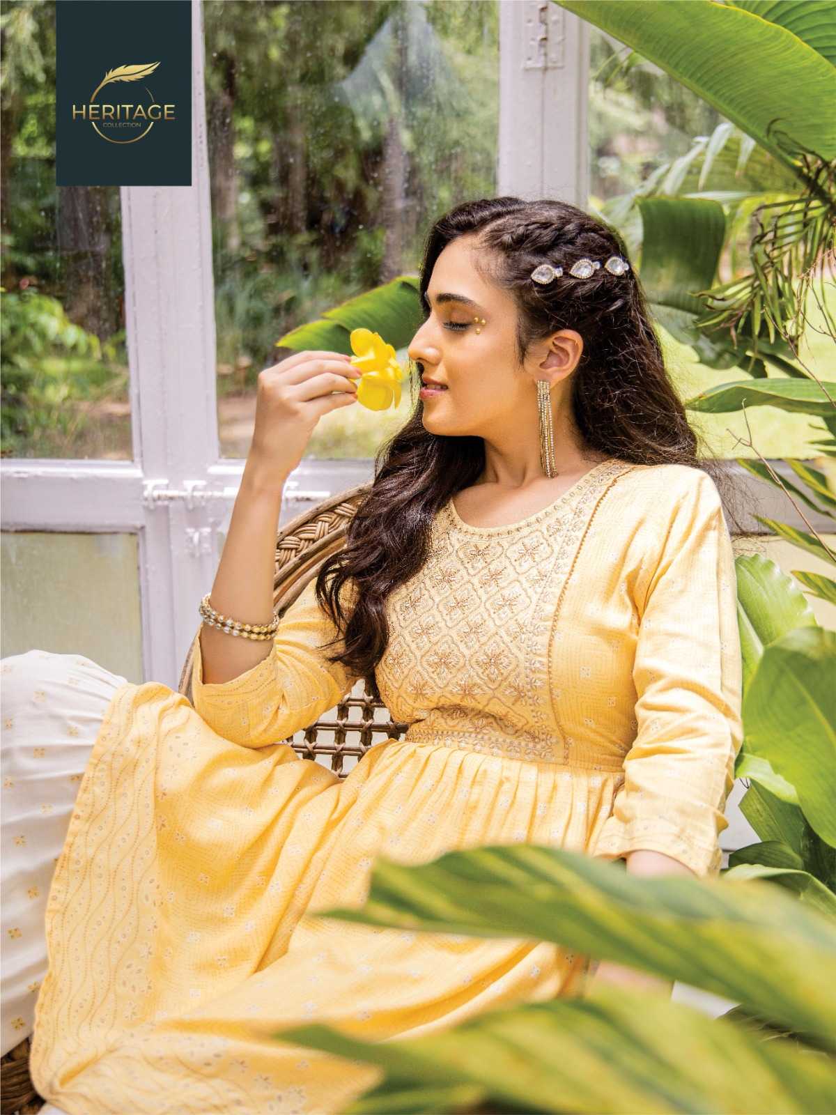 heritage creation noor diwali special designer kurti sharara dupatta readymade collection