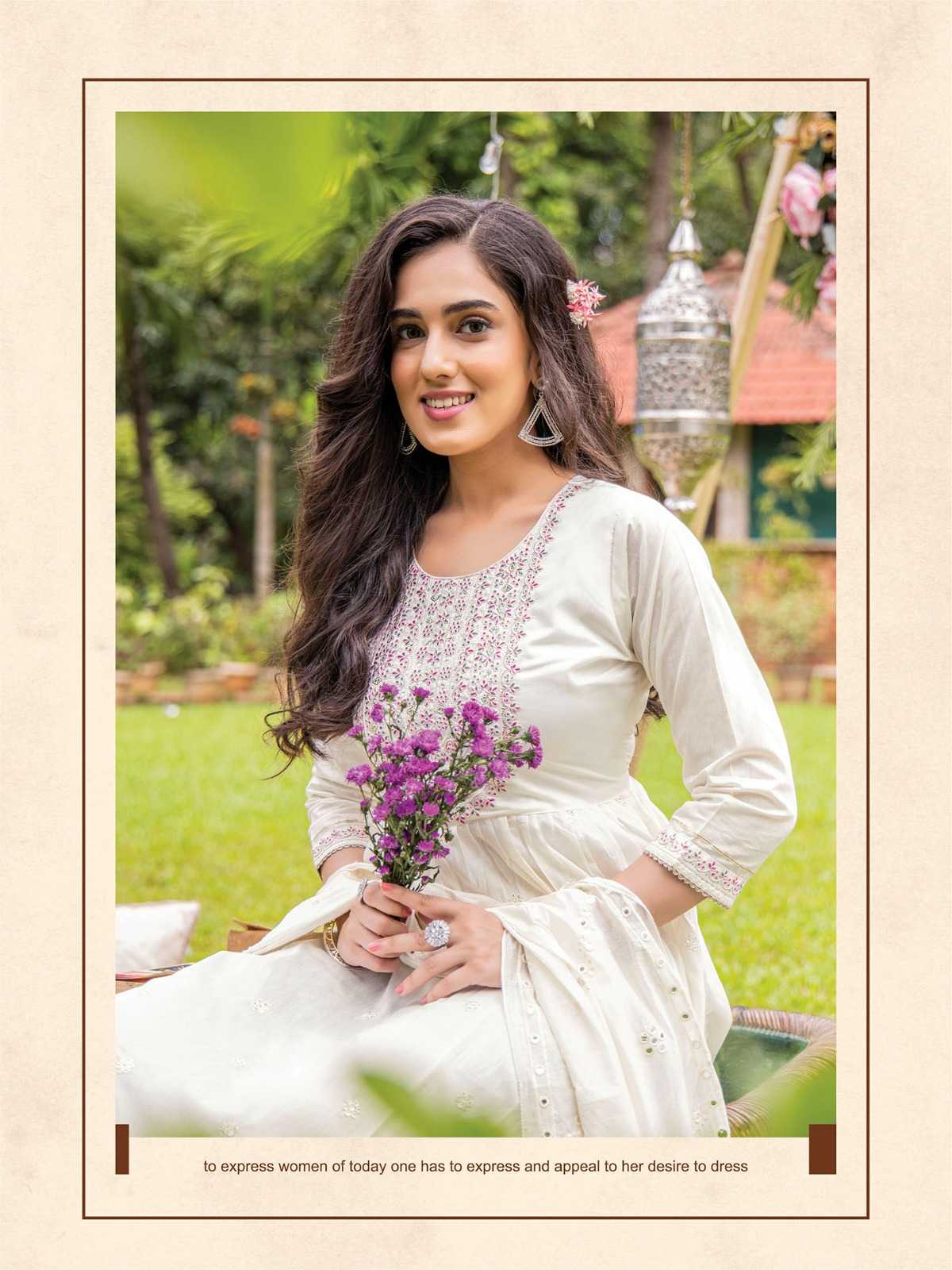 heritage creation zoya beautiful flair kurti bottom dupatta readymade collection
