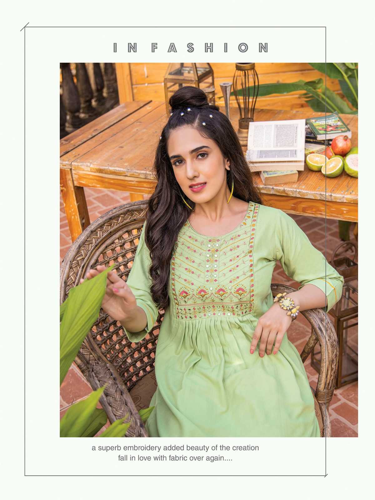 heritage kajree vol 5 designer fullstitch short kurti with embroidery work