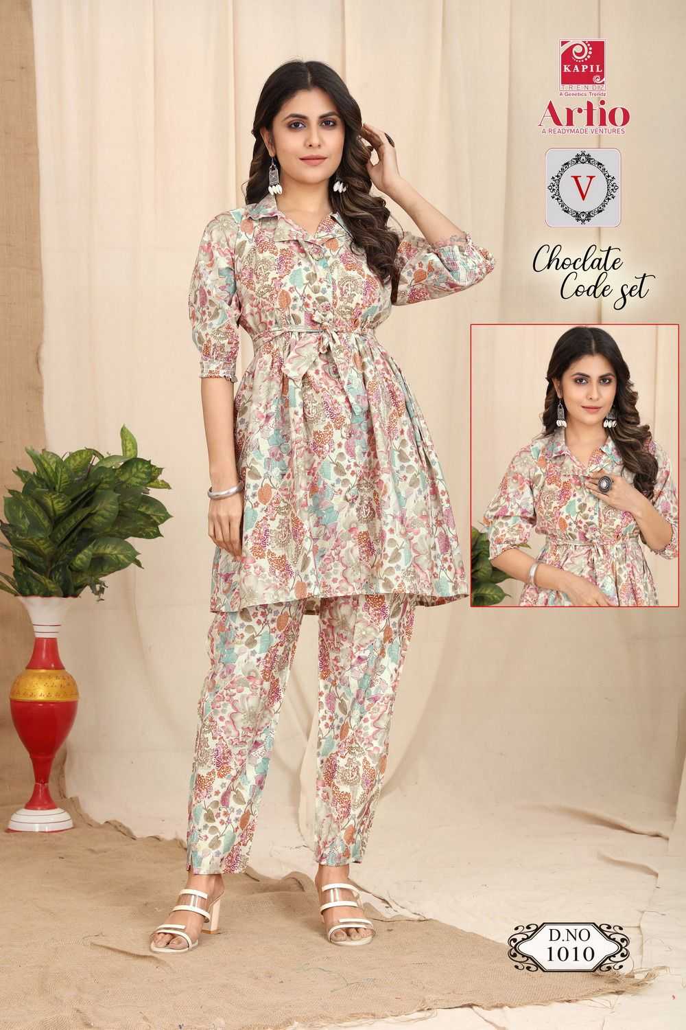 kapil trendz artio choclate code set western wear readymade cord set combo pack