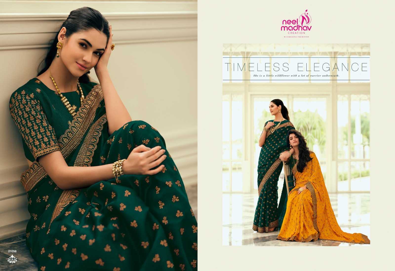 neel madhav creation mirisha vol 5 brand new silk saree collection for diwali occasion