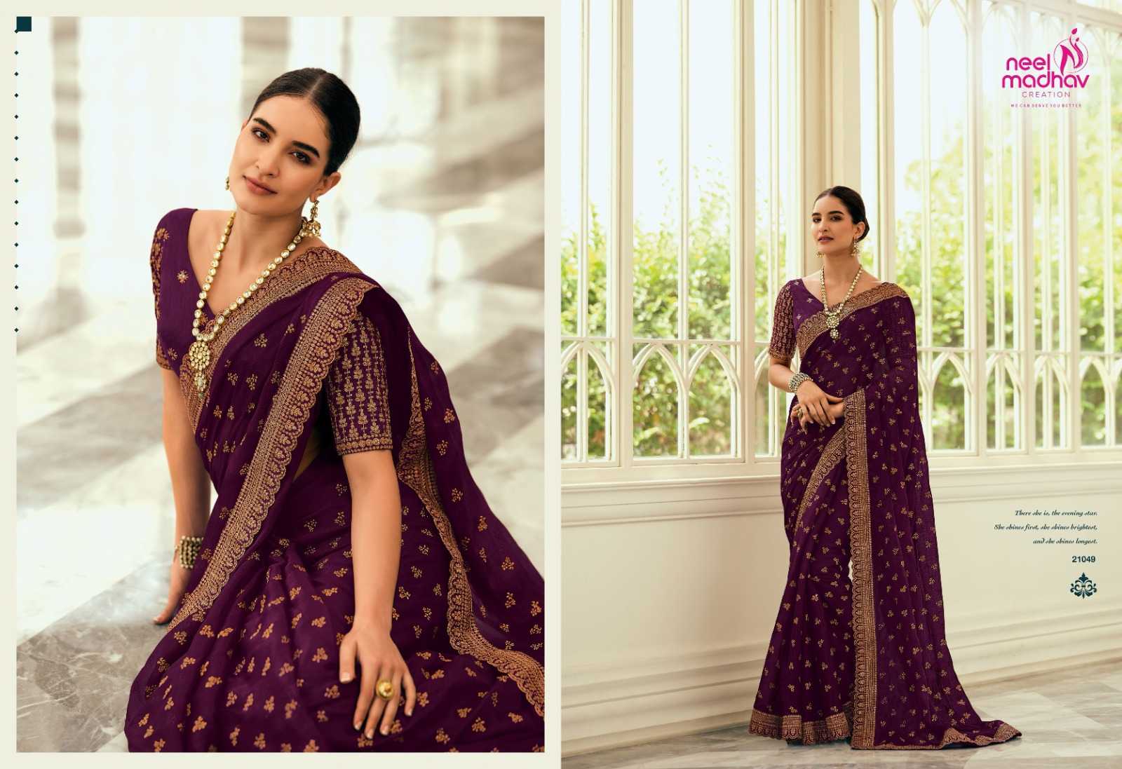 neel madhav creation mirisha vol 5 brand new silk saree collection for diwali occasion
