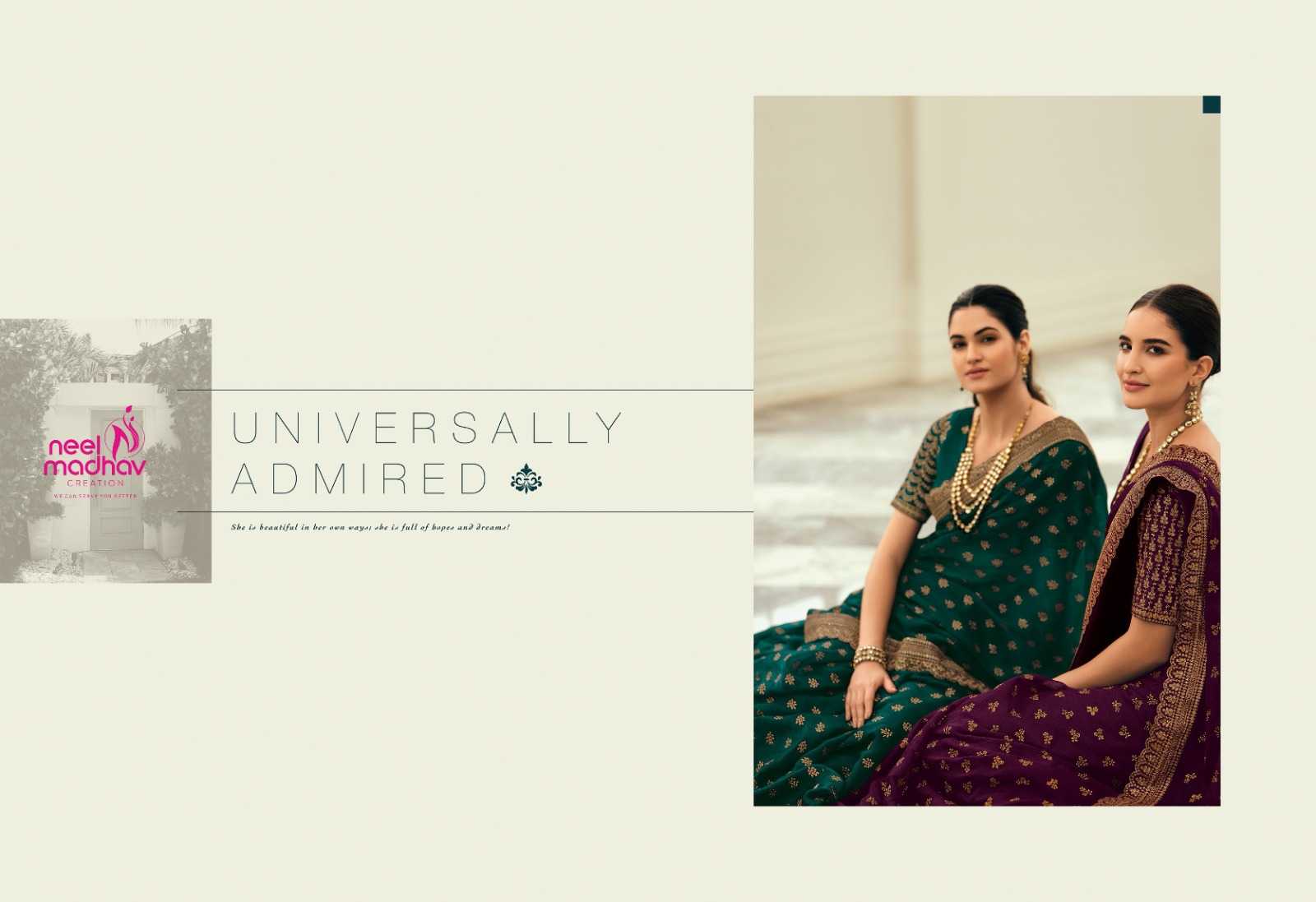neel madhav creation mirisha vol 5 brand new silk saree collection for diwali occasion