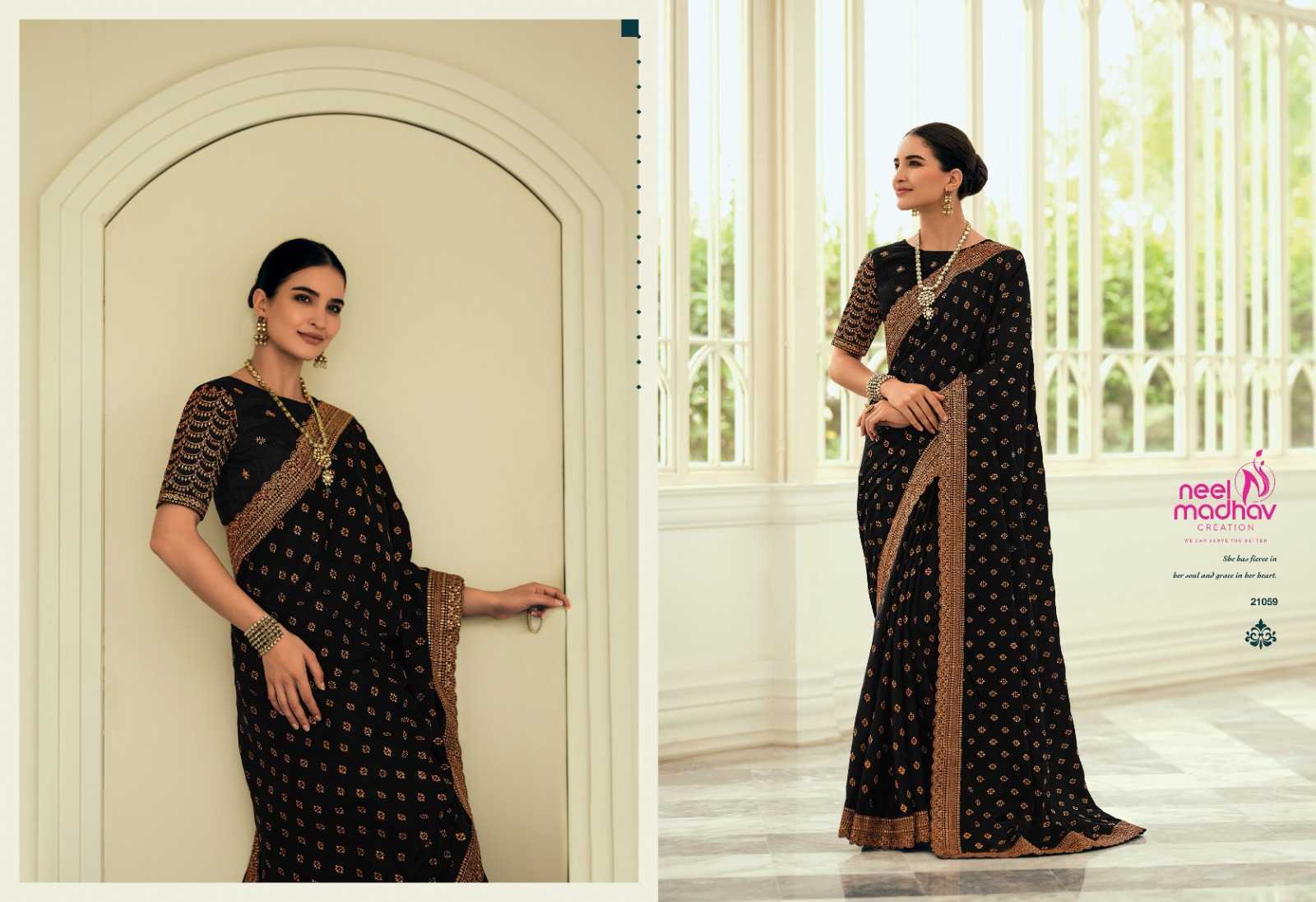 neel madhav creation mirisha vol 5 brand new silk saree collection for diwali occasion