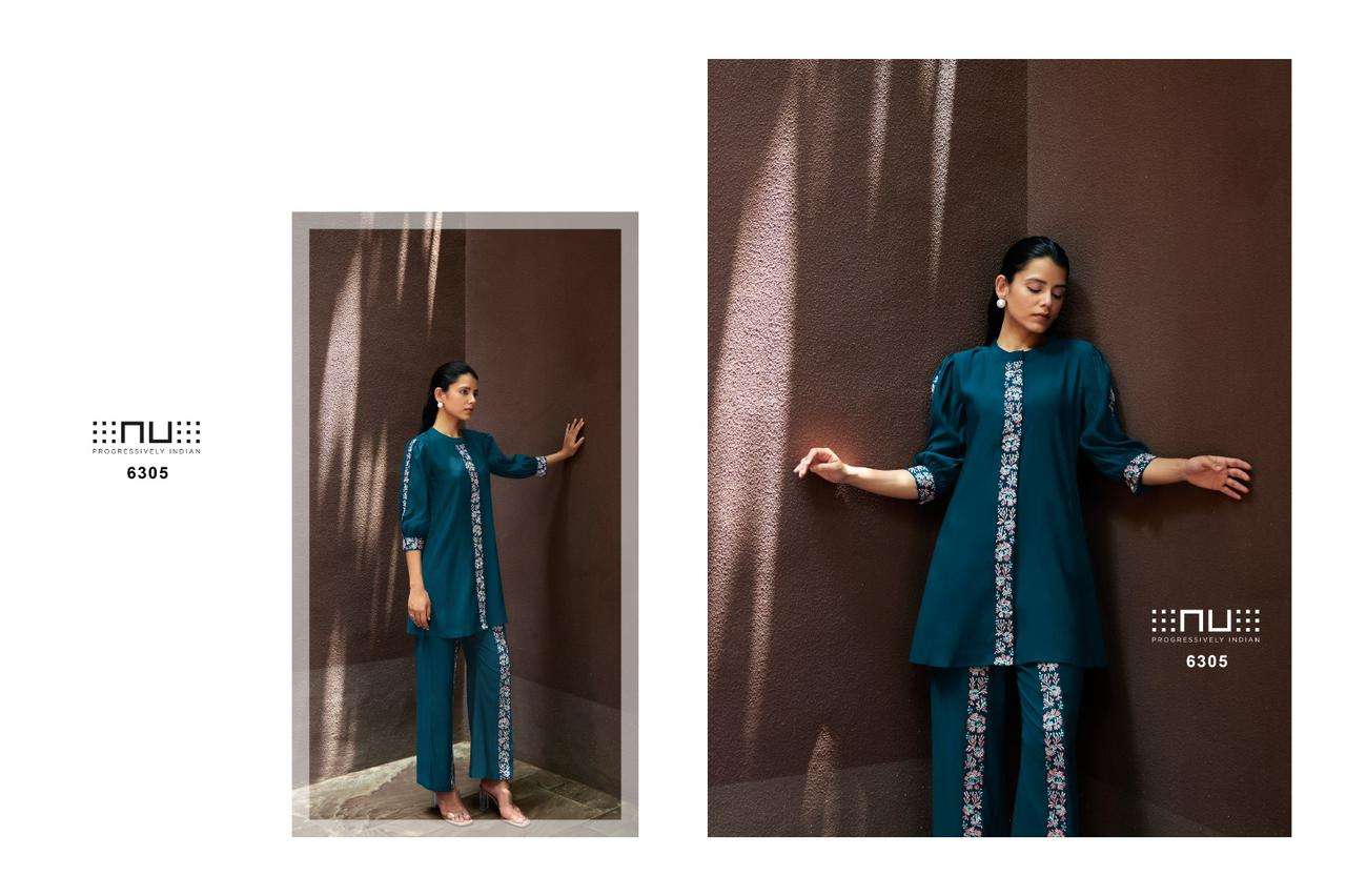 nu vol 63 designer embellished readymade cord set new collection