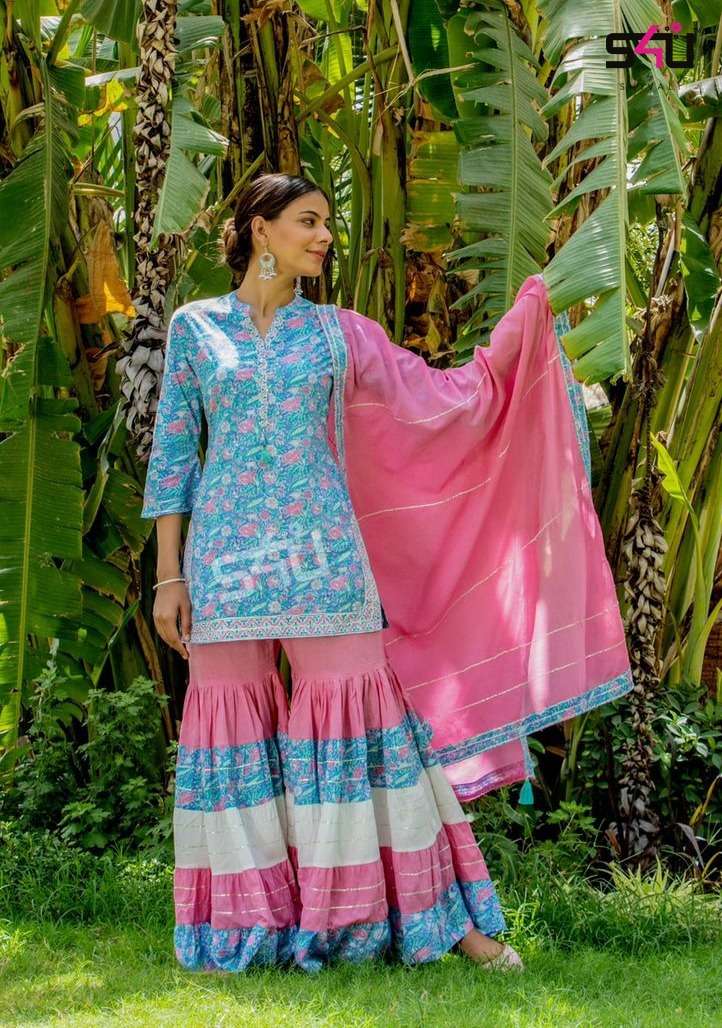 s4u shivali exclusive combo set readymade sharara jumsuit salwar kameez cord set fancy collection