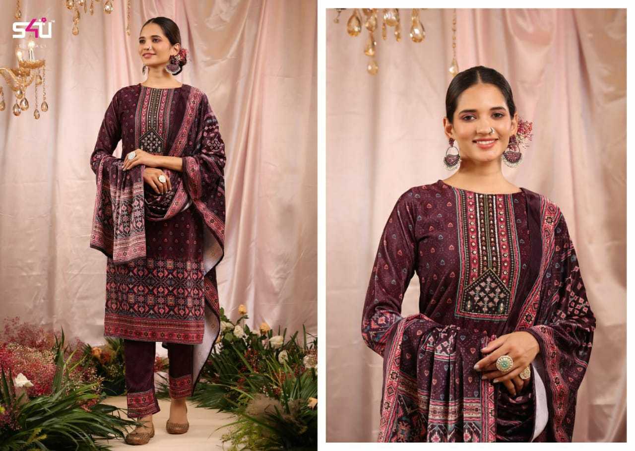 s4u shivali present noor vol 2 winter wear fancy readymade top bottom dupatta catalog