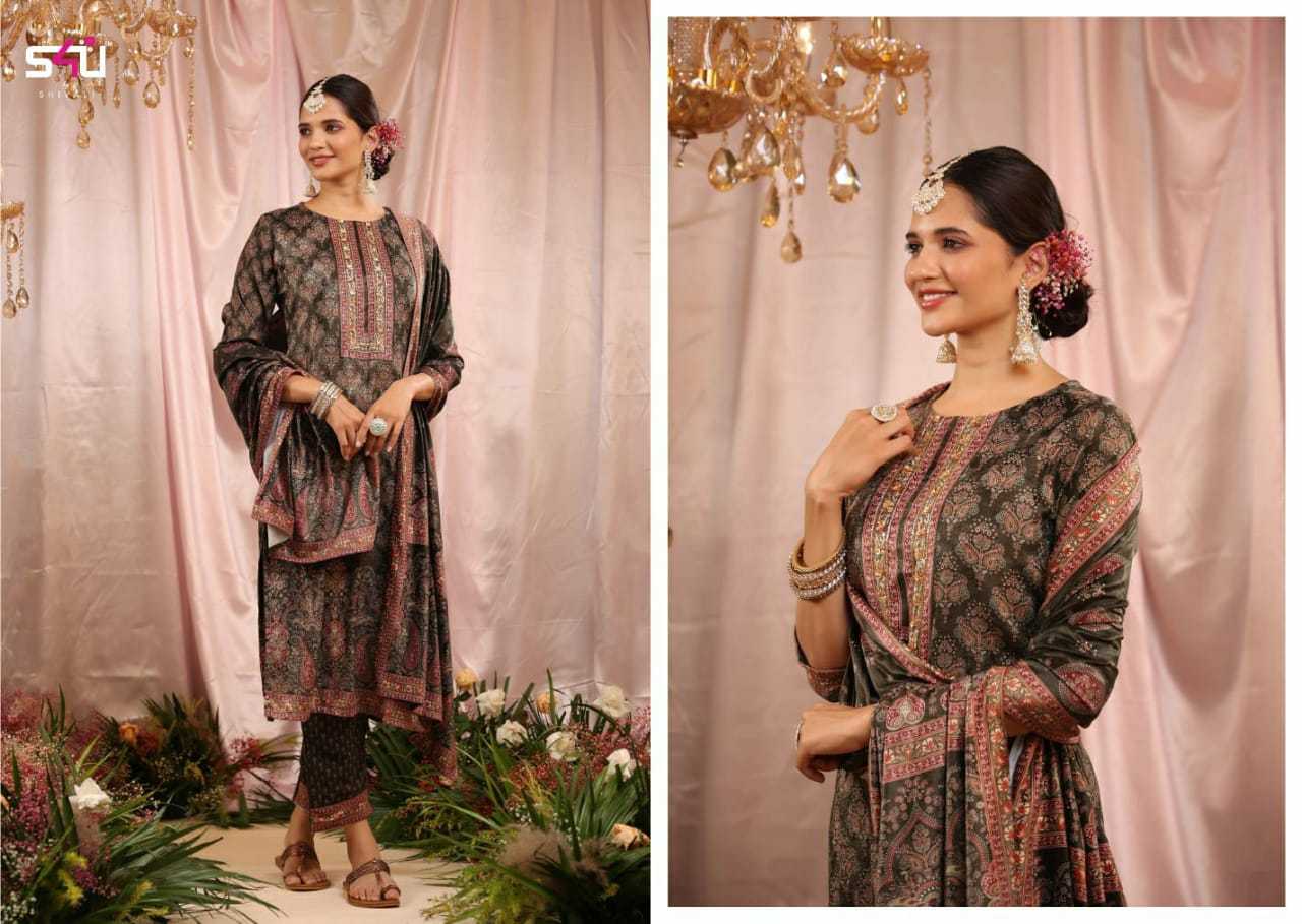 s4u shivali present noor vol 2 winter wear fancy readymade top bottom dupatta catalog