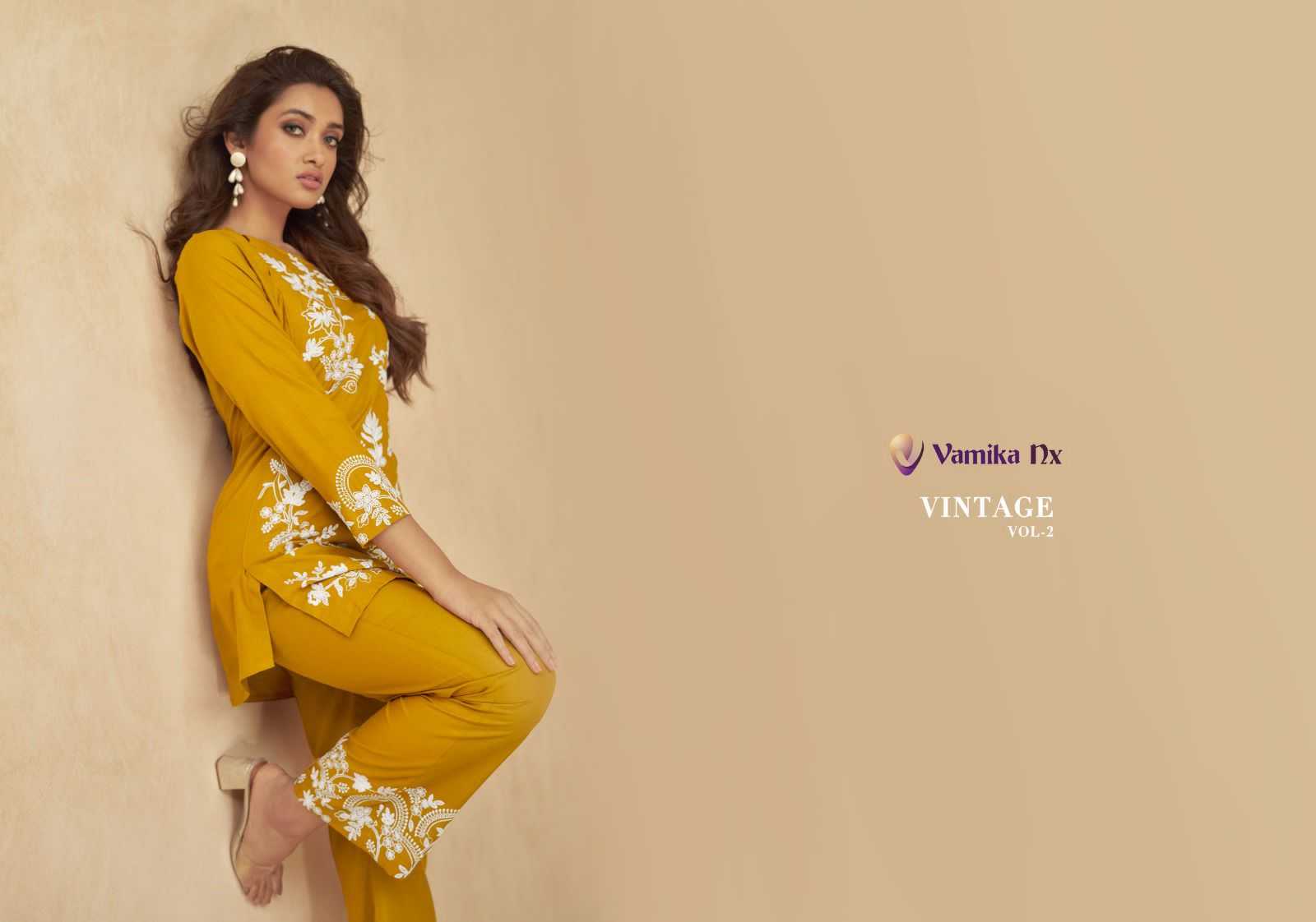 vamika nx present vintage vol 2 fashionable readymade cord set collection