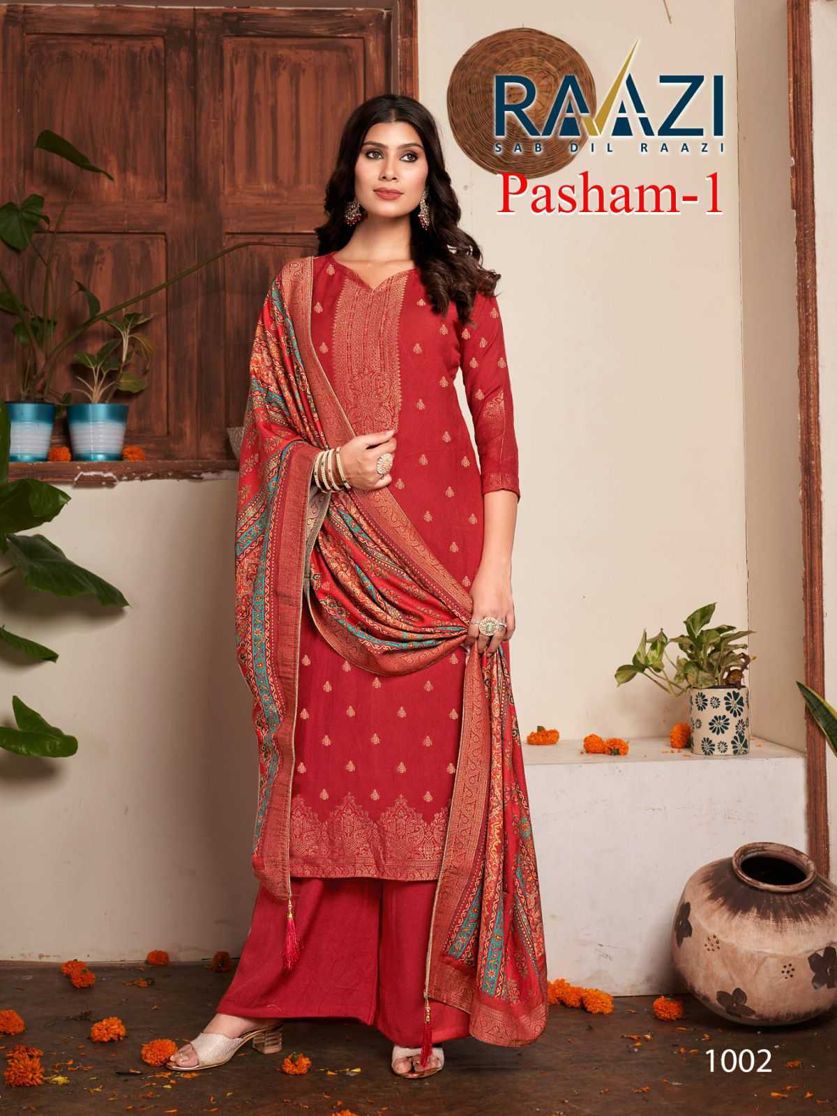 rama fashion raazi pasham vol 1 unstitch suit for winter pashmina catalog