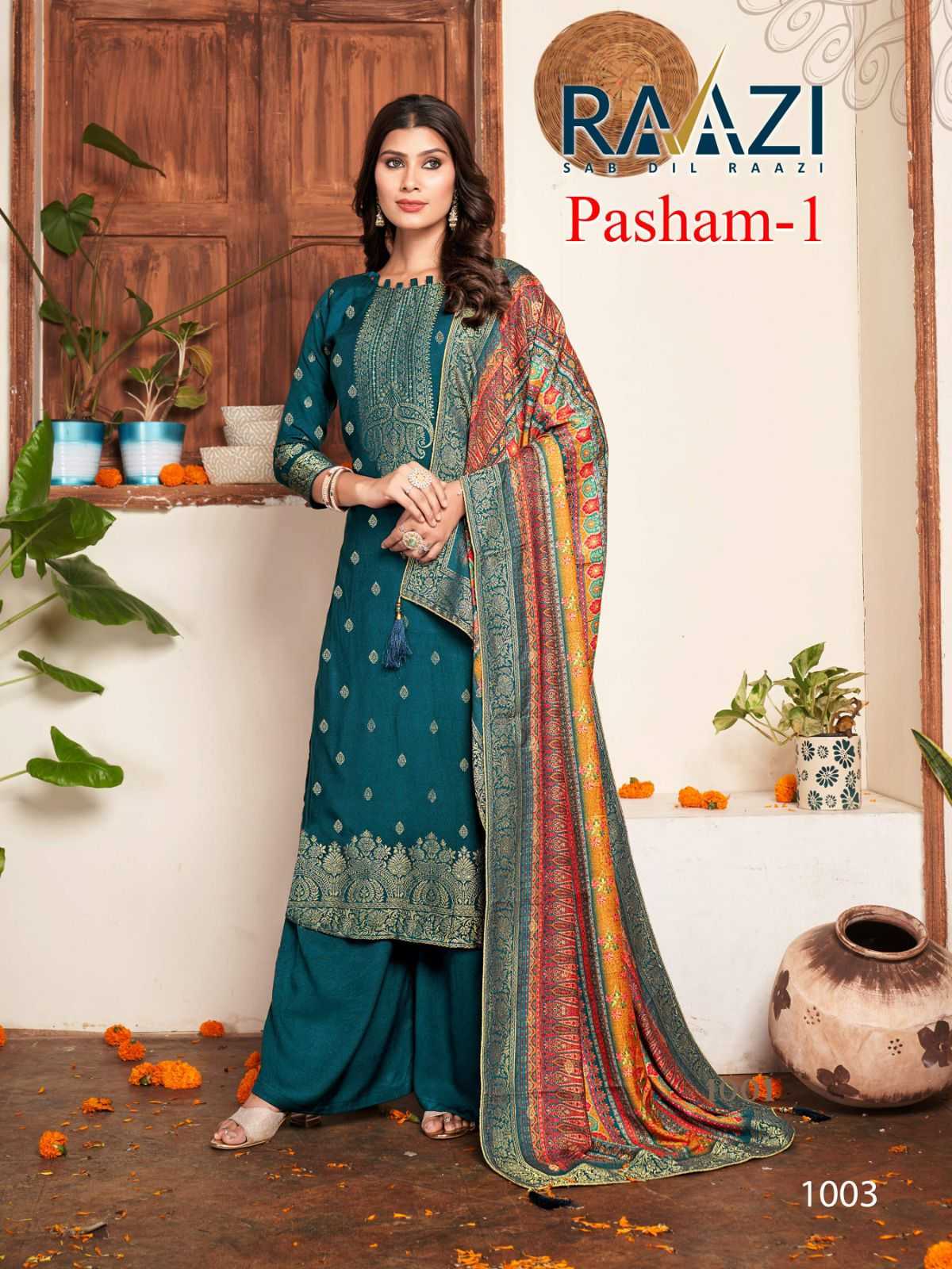 rama fashion raazi pasham vol 1 unstitch suit for winter pashmina catalog