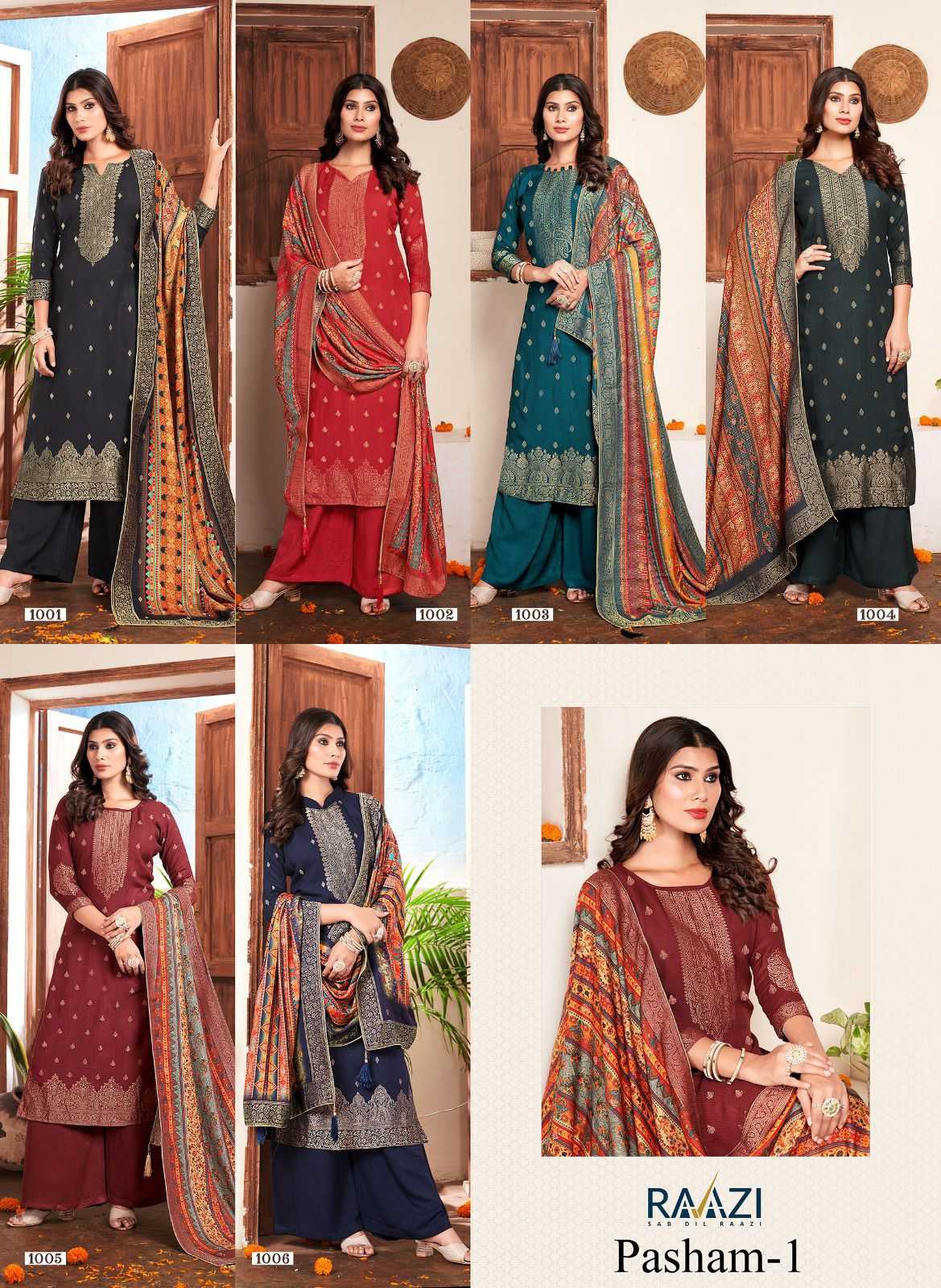 rama fashion raazi pasham vol 1 unstitch suit for winter pashmina catalog
