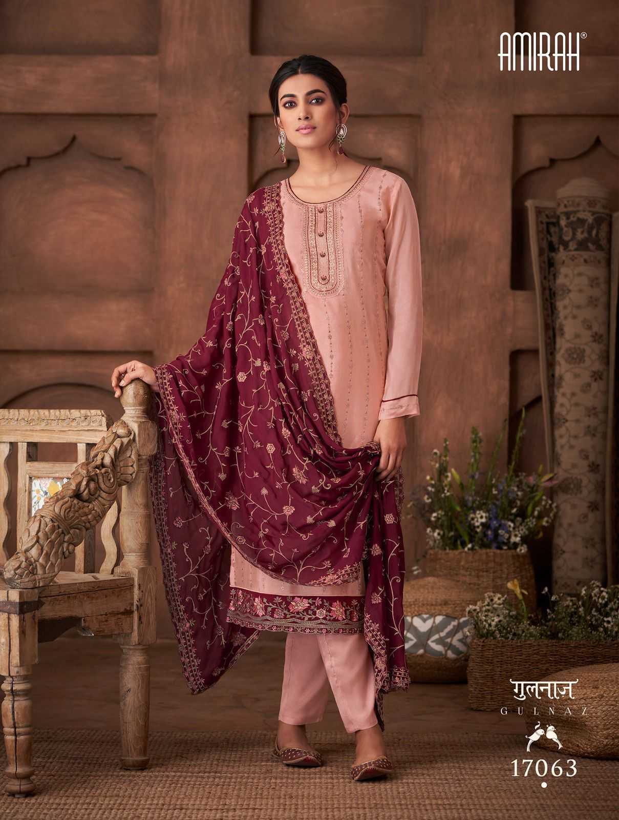 amirah gulnaz vol 2 designer embroidery work dress material festive wear catalog