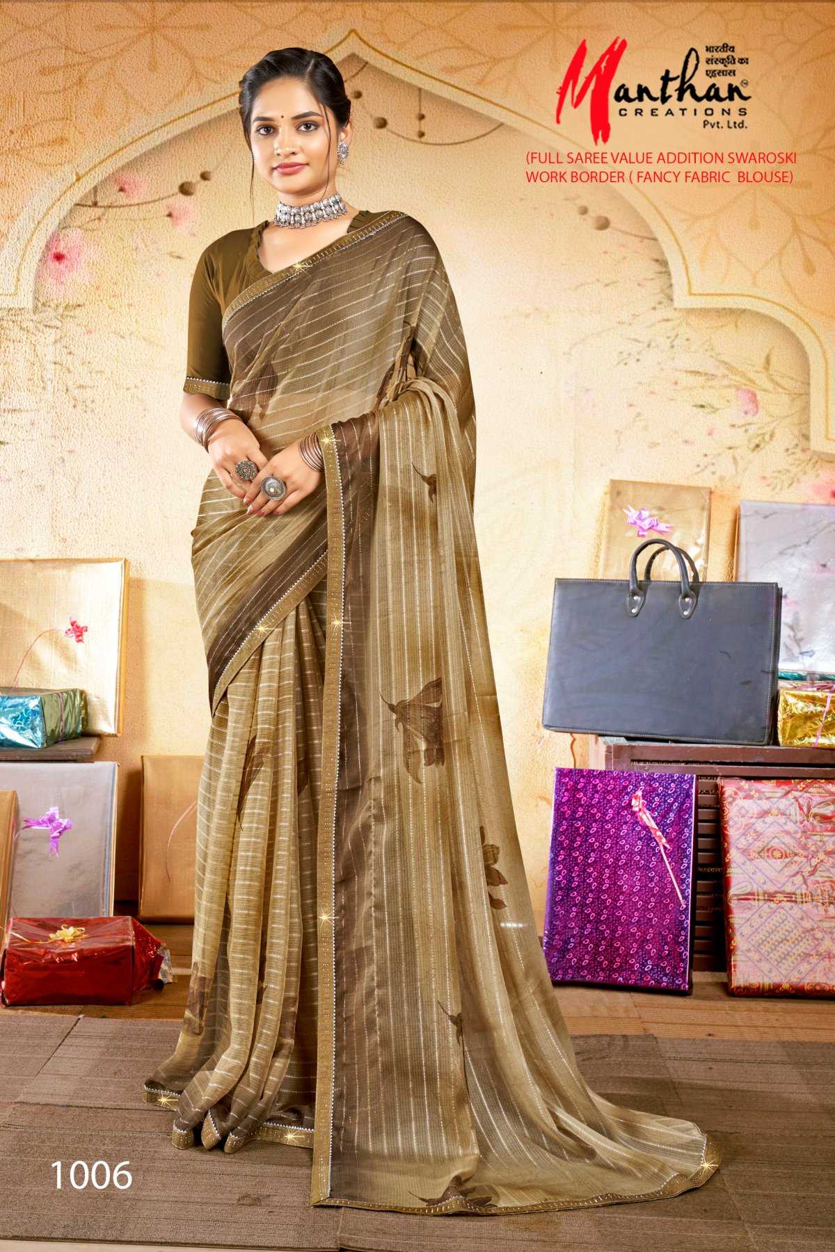 juhi vol 2 by manthan creation fancy adorable sarees catalog