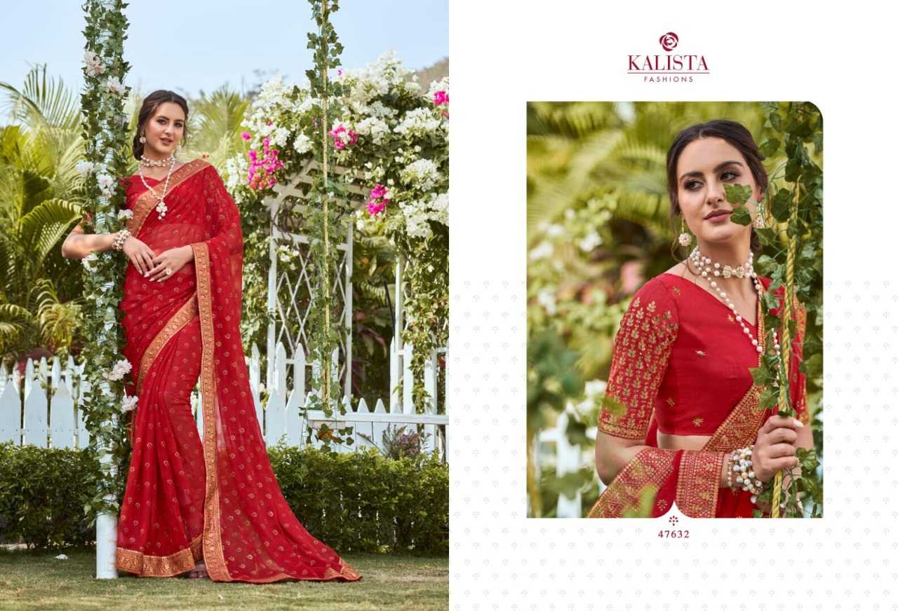 kalista fashion dreamz collection elegant mirror work designer sarees