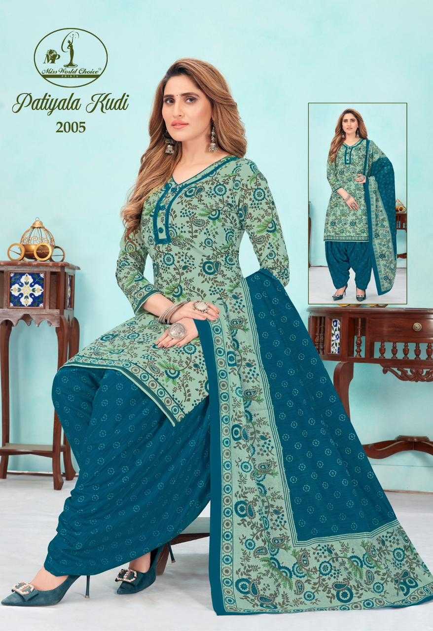 miss world patiyala kudi vol 2 cotton casual unstitch salwar kameez catalog