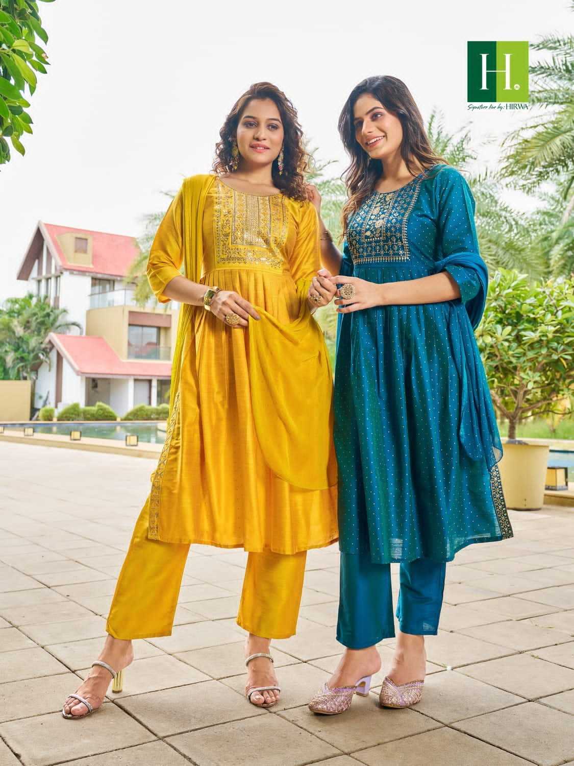 sindoor vol 2 by hirwa fancy readymade nayra cut 3pcs set catalog