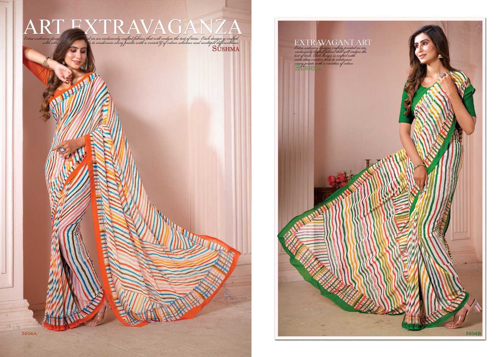 sushma craze 56 beautiful georgette sarees catalog