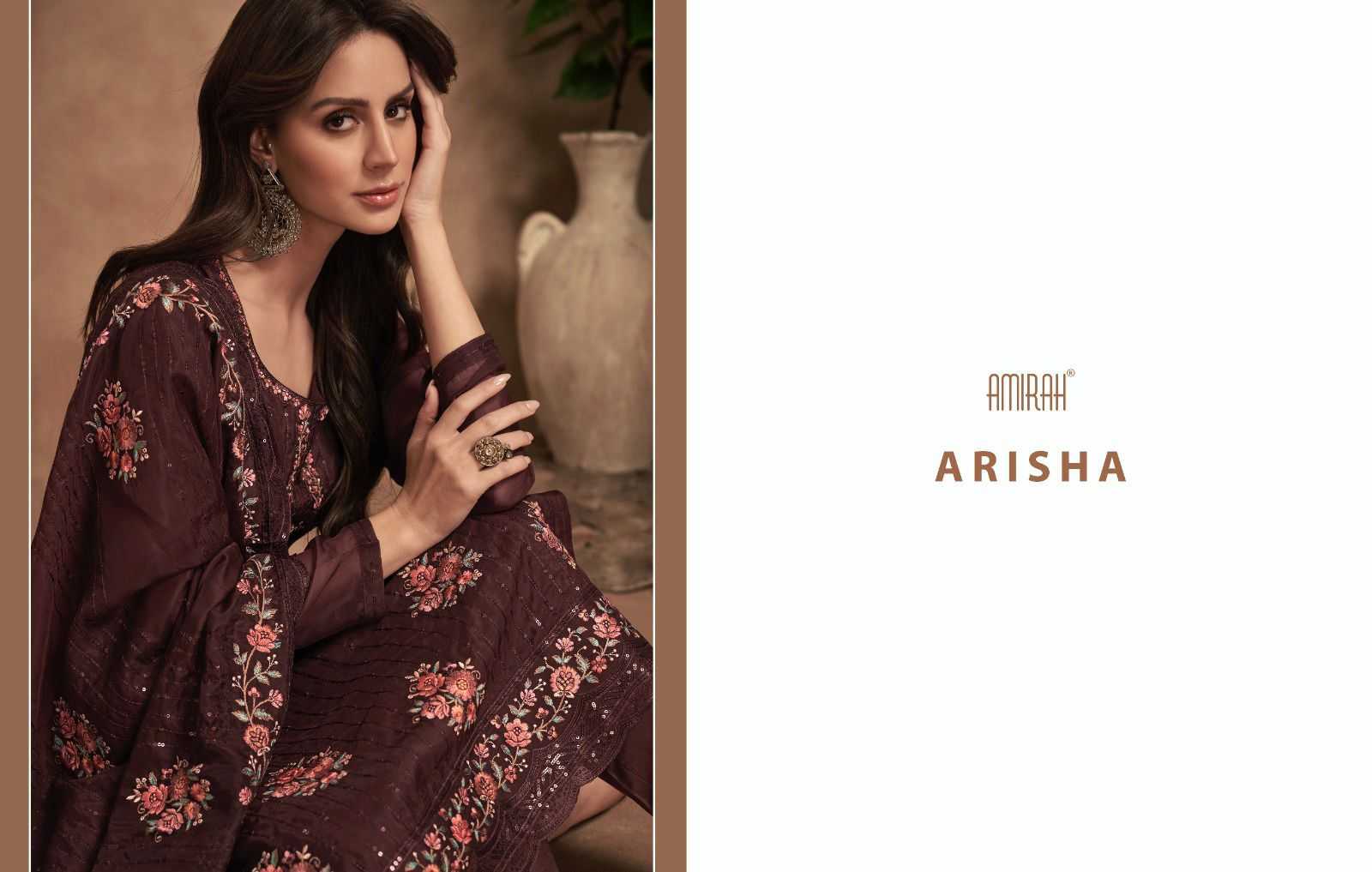 amirah arisha designer work unstitch salwar suits catalog