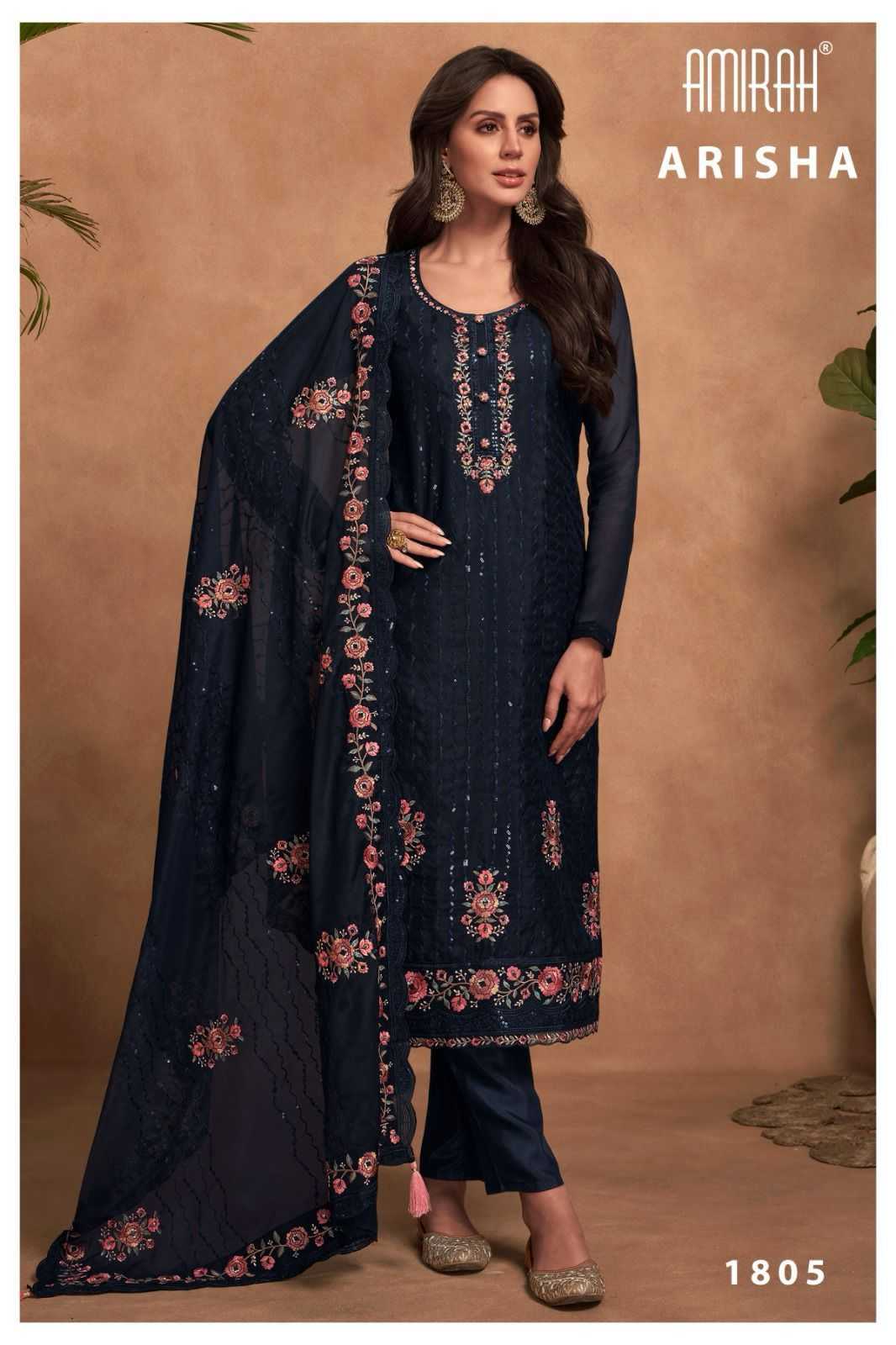 amirah arisha designer work unstitch salwar suits catalog