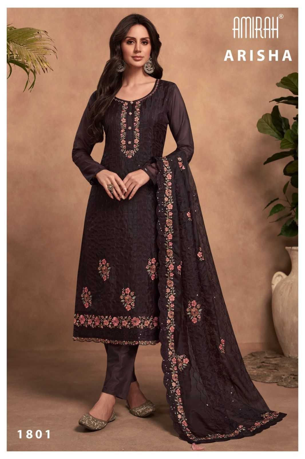 amirah arisha designer work unstitch salwar suits catalog