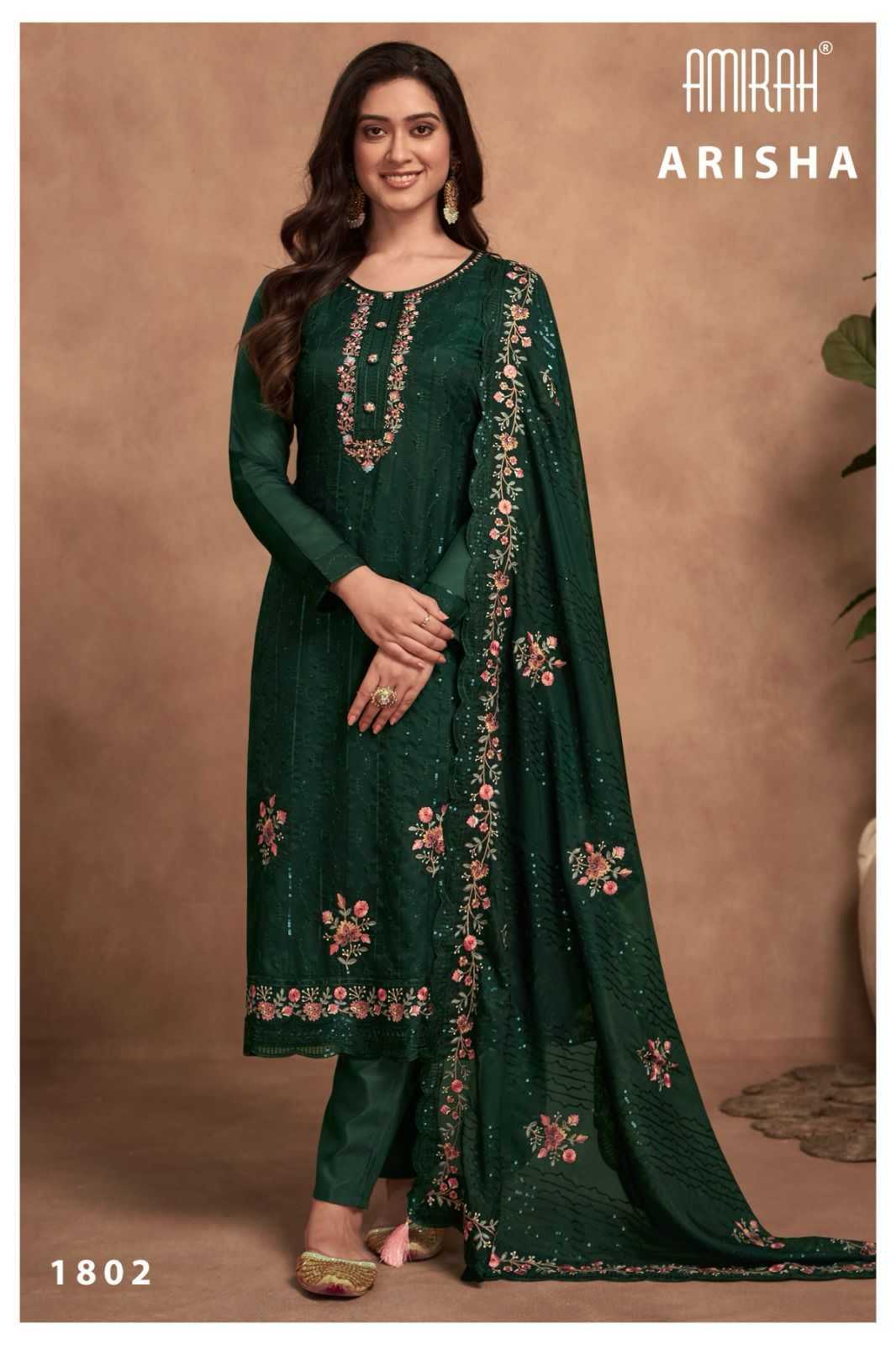amirah arisha designer work unstitch salwar suits catalog