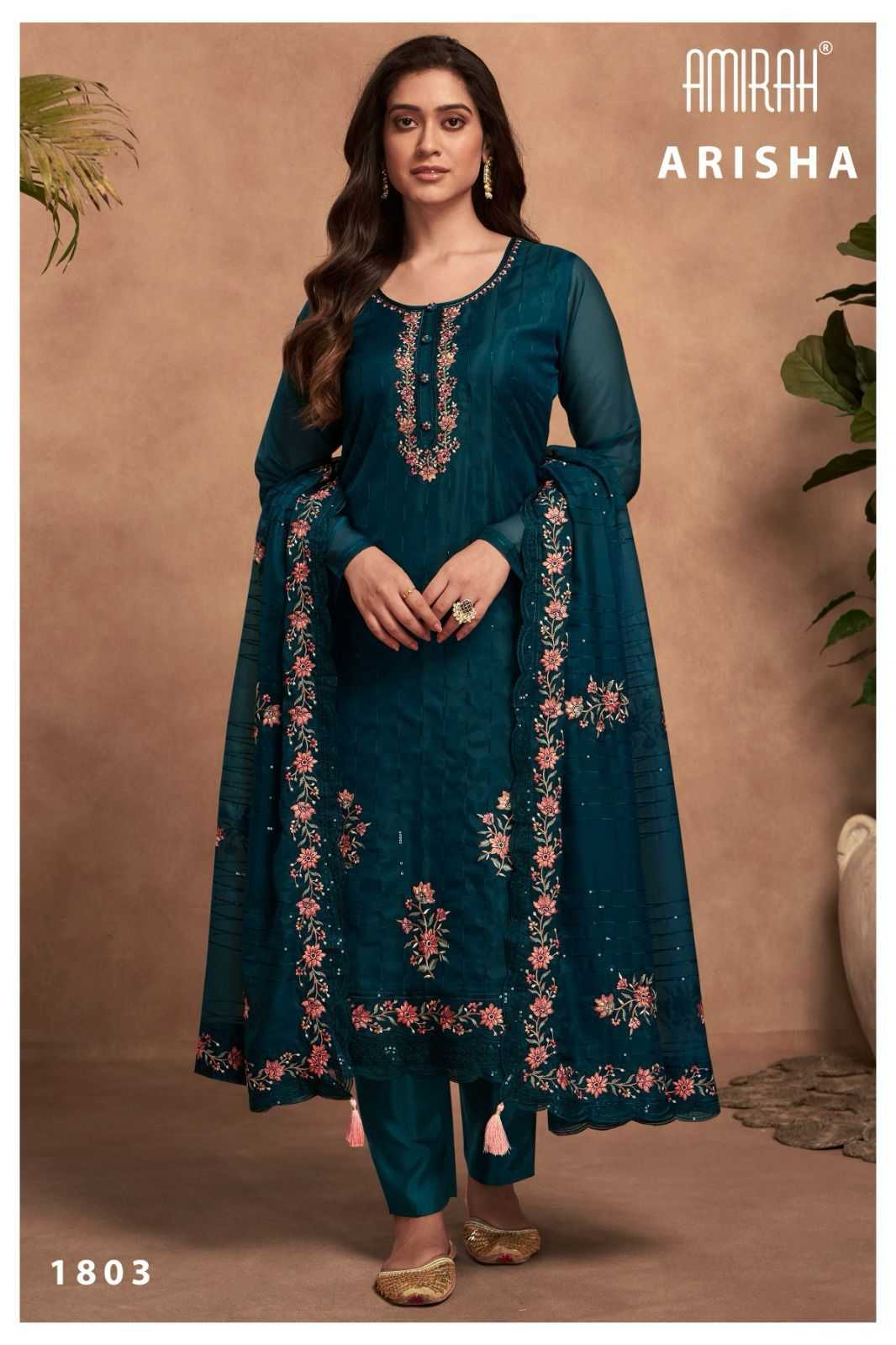 amirah arisha designer work unstitch salwar suits catalog