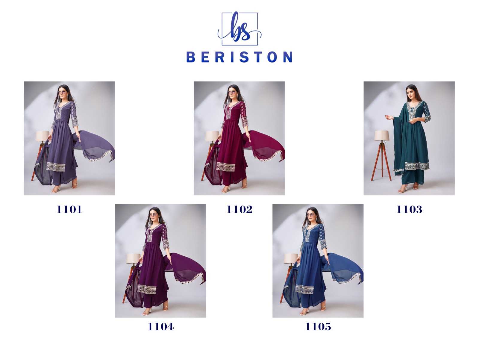 beriston vol 11 fullstitch multi sequence work kurti pant dupatta catalog 