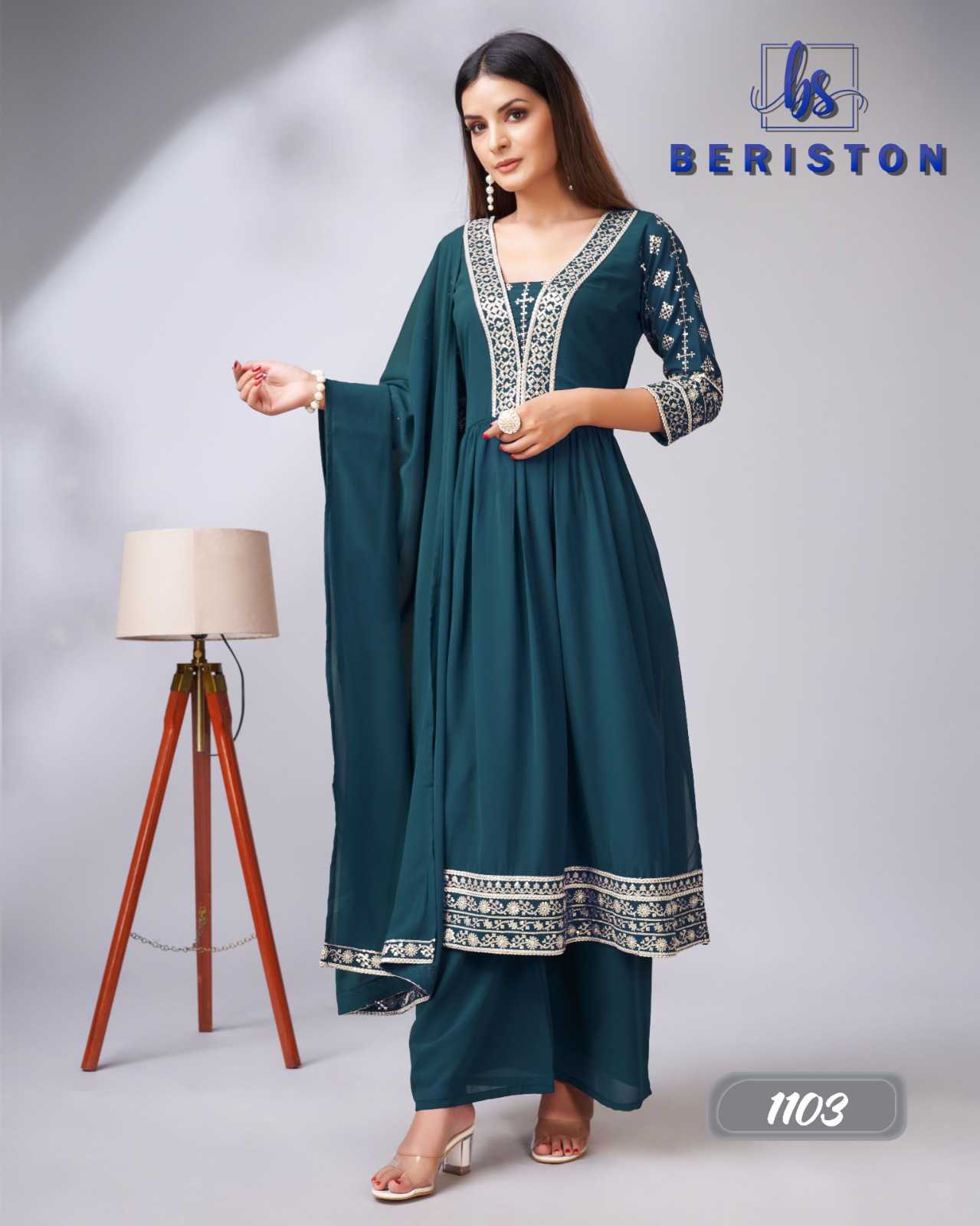 beriston vol 11 fullstitch multi sequence work kurti pant dupatta catalog 