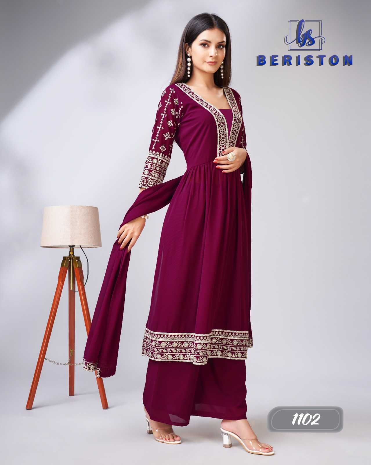 beriston vol 11 fullstitch multi sequence work kurti pant dupatta catalog 