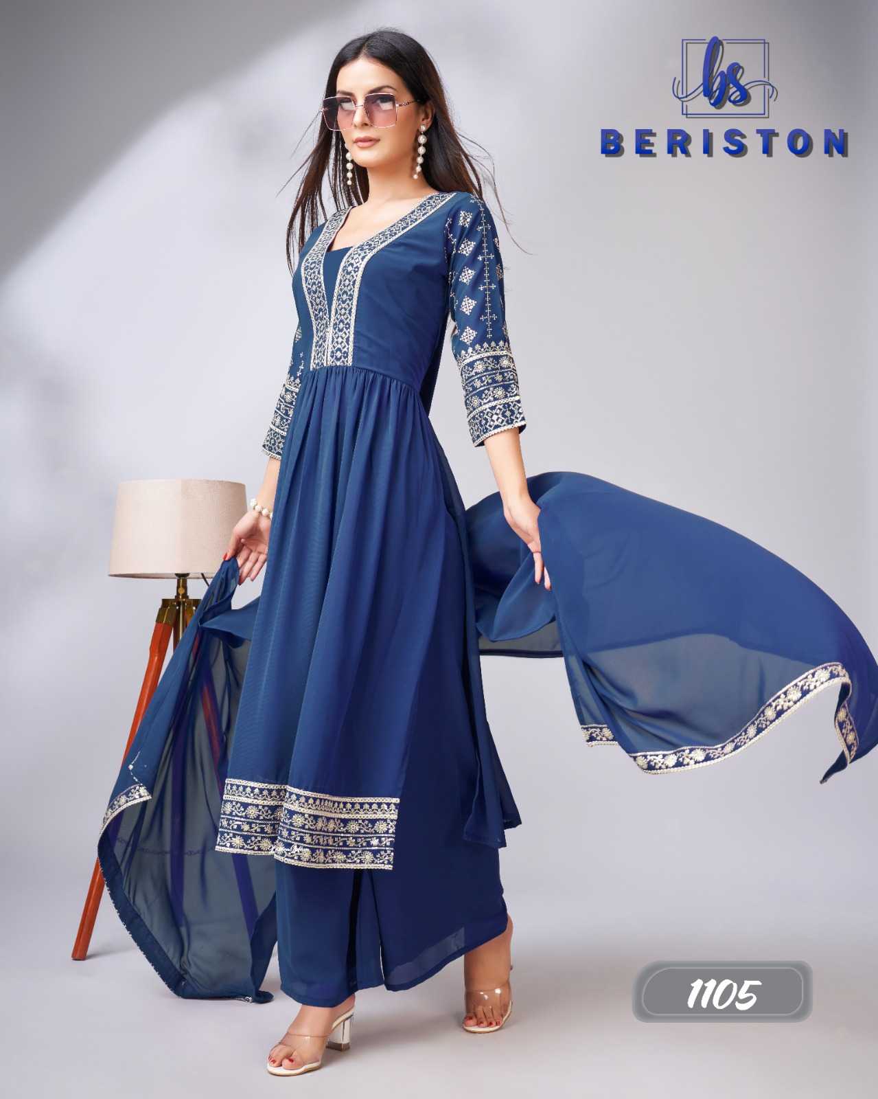 beriston vol 11 fullstitch multi sequence work kurti pant dupatta catalog 