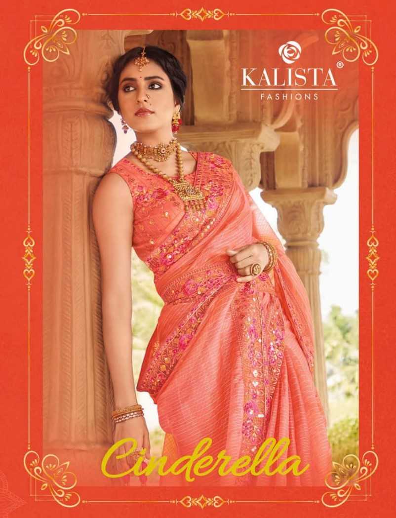 kalista fashion cindrella beautiful handcrafted mirror work sarees