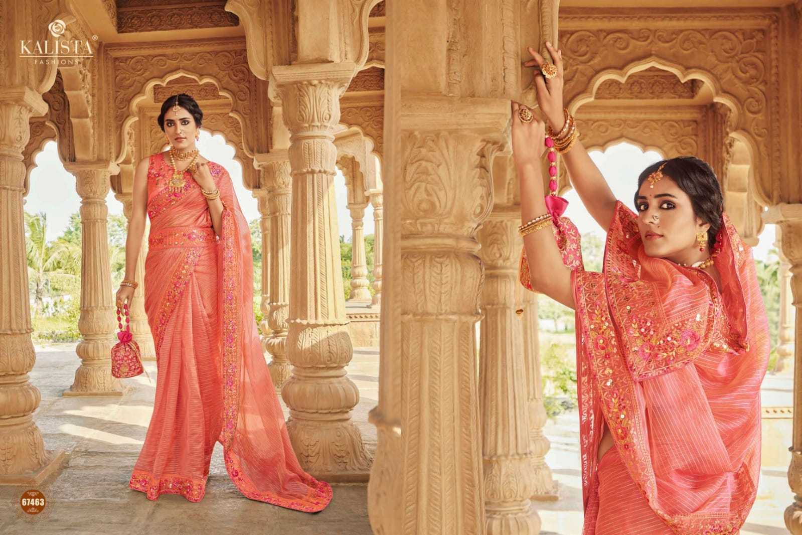 kalista fashion cindrella beautiful handcrafted mirror work sarees