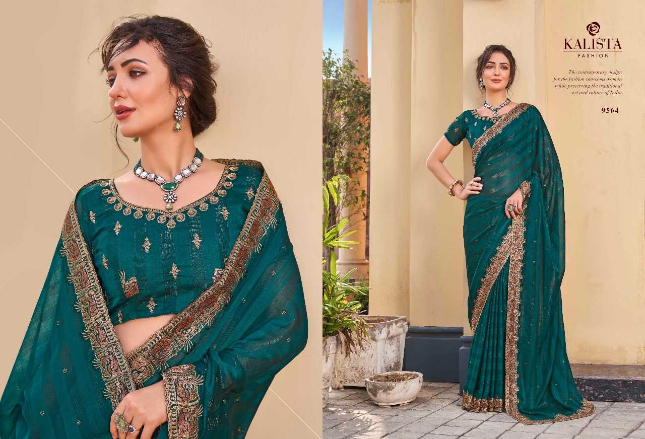 kalista fashion mausam zari wrok designer sarees