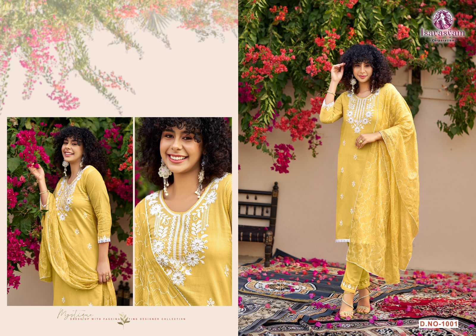 isavasyam cotton sali readymade lucknowi work elegant salwar kameez in plus size