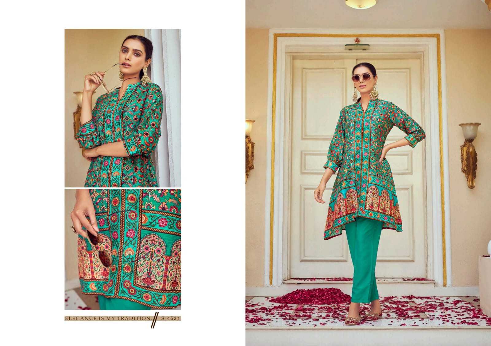 sbs fashion eesha readymade tusser silk classy cord set