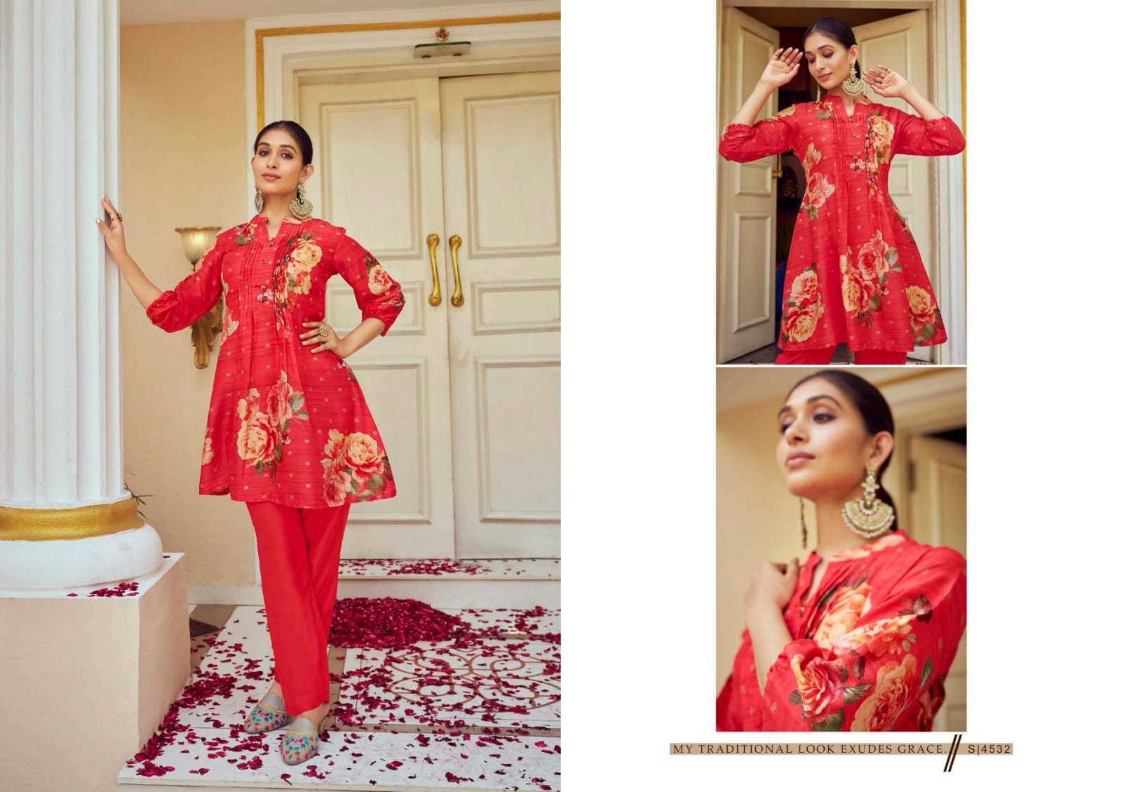 sbs fashion eesha readymade tusser silk classy cord set