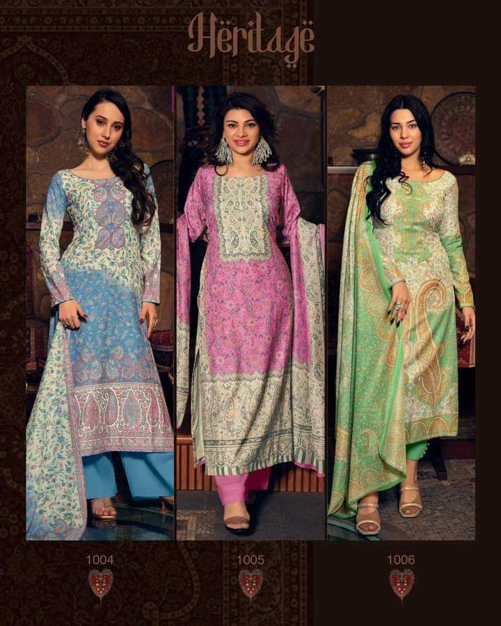 fida heritage digital print cotton pakistani salwar suit material