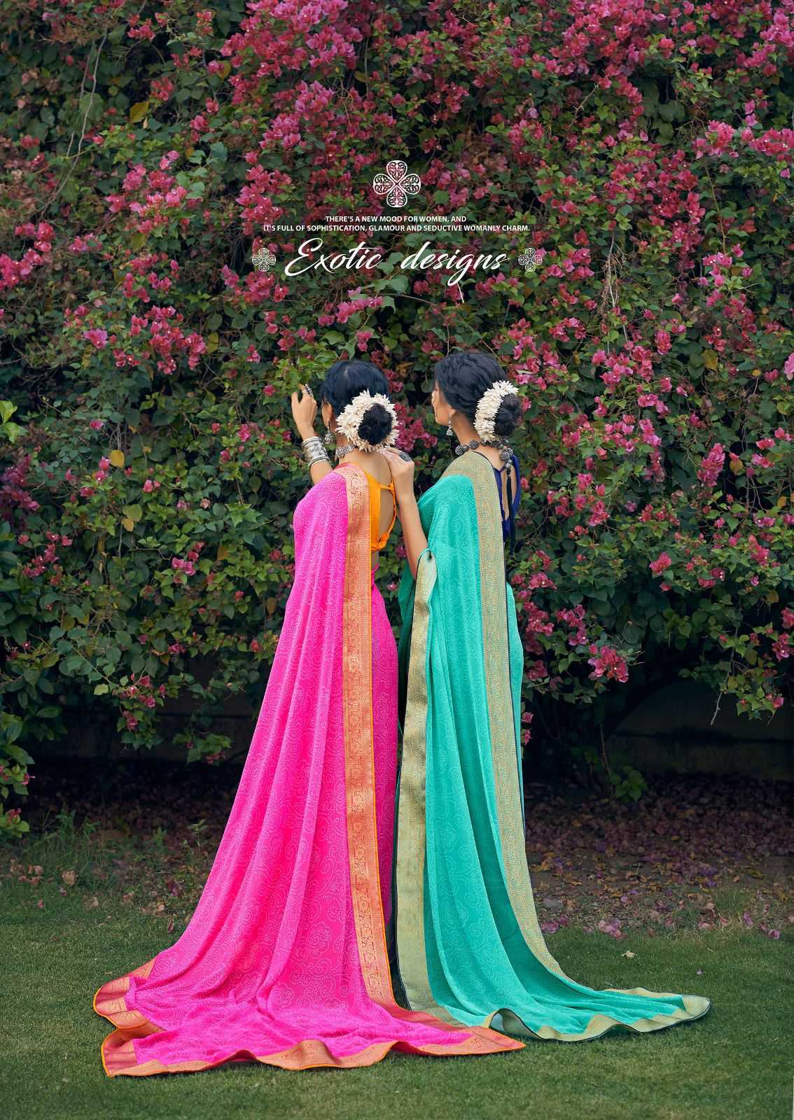 kashvi creation garima new catalog georgette bandhej print sarees 
