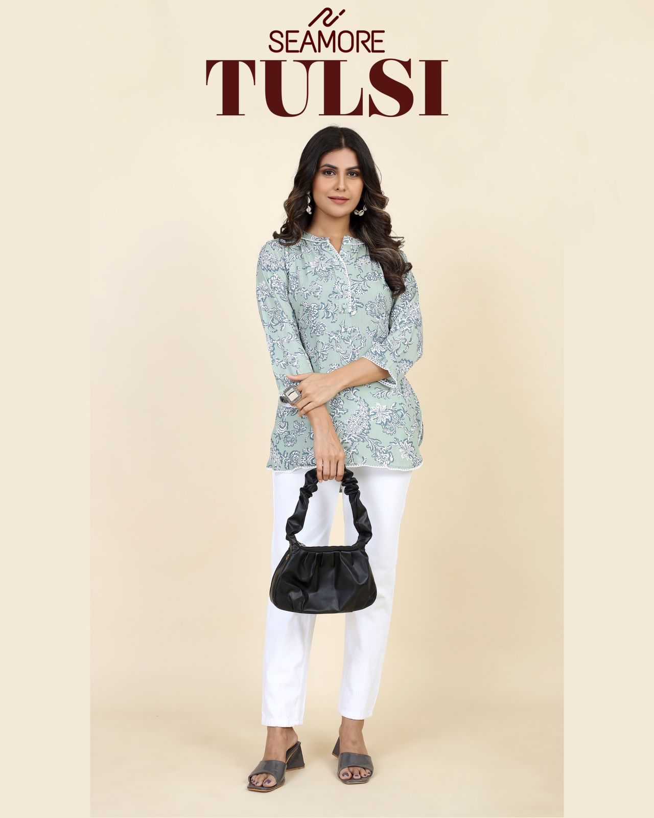 seamore tulsi stitch printed short top catalog