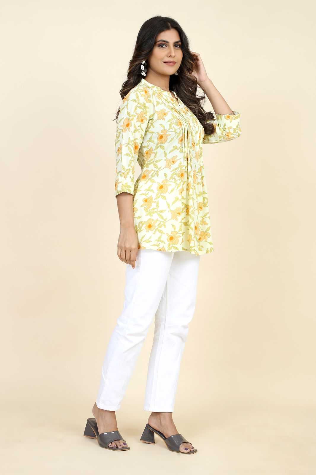 seamore tulsi stitch printed short top catalog