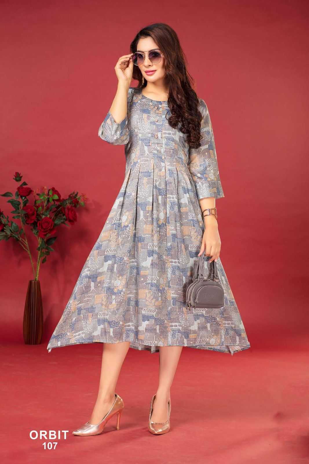 FASHION TALK ORBIT VOL.1 Heavy Capsule Foil Print KURTI CATALOG WHOLESALER BEST RATE
