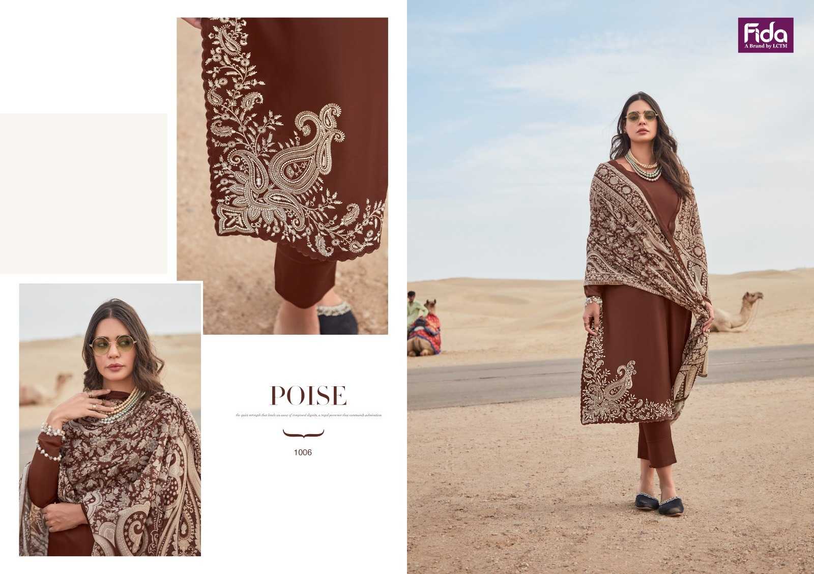 fida taksh brand new pakistani embroidery work unstitch suit