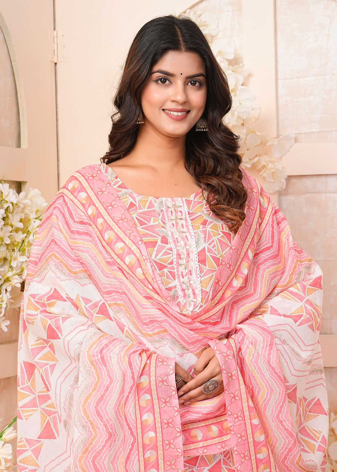 heritage cotton latest fancy handwork readymade salwar kameez collection