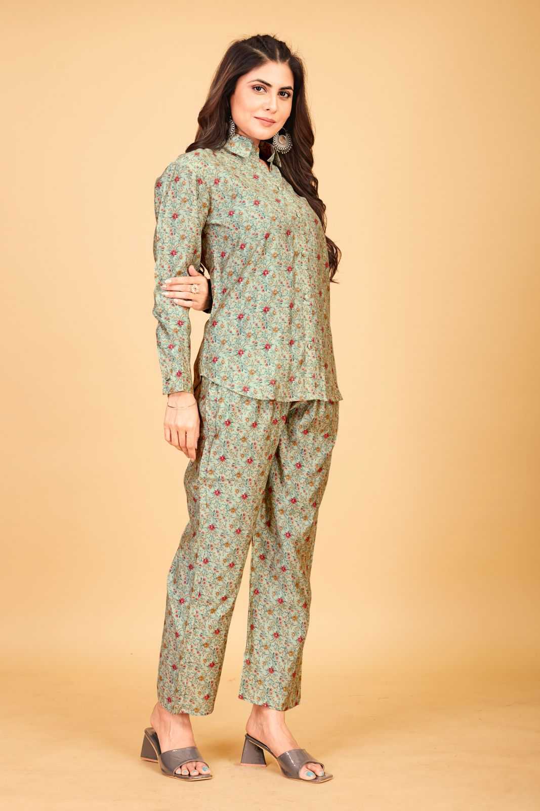 seamore prisha vol 3 fancy printed cords set readymade top with bottom